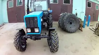 Первый запуск мтз 82 после кап ремонта (вид с кабины)