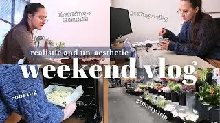 a non aesthetic and kind of productive weekend vlog | market trip, cleaning, booking euro trains...