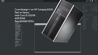 Crunchbangplusplus on HP Compaq 8200 Elite Installation Test in VirtualBox!