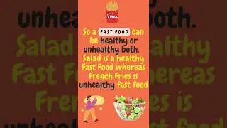Fast Food VS Junk Food #difference #shorts