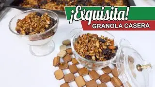 Fácil GRANOLA CASERA | GRANOLA hecha en casa | receta de granola con yogurt