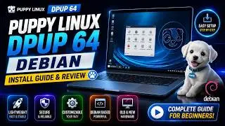 Puppy Linux Install Guide And Review 💦 Puppy Linux DPUP 64 Debian Bookworm 10 overview