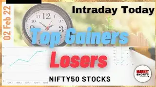 Intraday Today || Top Gainers || Top Losers || Nifty50 || NSE || BSE #shorts #marketshorts