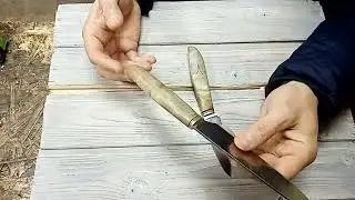 деревянная рукоять  ножа против посудомойки.