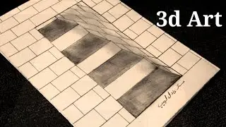 رسم 3d أتمنى يعجبكم.. مجرد حتة مسطره مكسوره وقلم رصاص!!