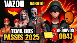 VAZOU TEMA DOS PASSES 2025, NOVA HABILIDADE, PARCERIA FF X NARUTO! NOVIDADES FREE FIRE