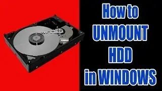 How to unmount hdd in Windows