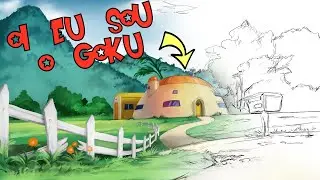 Desenhando a CASA DO GOKU