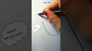 Cool banana Easy drawing #drawing #howtodraw