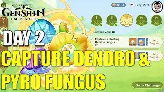 Capture Floating Dendro Fungus | Capture a Stretchy Pyro Fungus | Genshin Impact