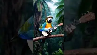 Macaw Plays Guitar