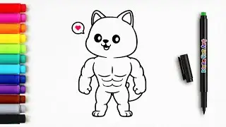 How to Draw a Dog | Cute Shiba Inu Dog Muscular