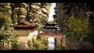 Japanese Monastery Scene