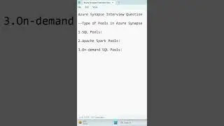 Azure Synapse Interview Question, Azure Pools, bigadata, Azure Data Engineer Interview 
