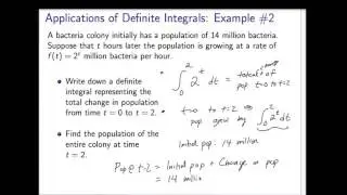 Applications of Definite Integrals