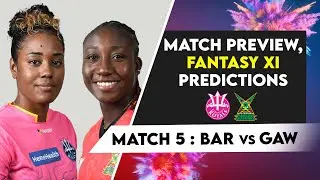 Match 5: Barbados Royals vs Guyana Amazon Warriors Women | Fantasy XI Prediction | Live Streaming