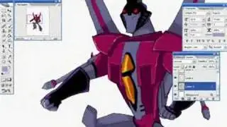 TFA StarScream Speed color & line art