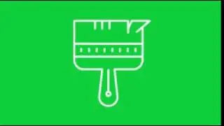 Free Green screen white large paint brush