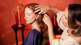 ASMR Pre-Raphaelite Hair Styling ✨ perfectionist finishing touches for a painting
