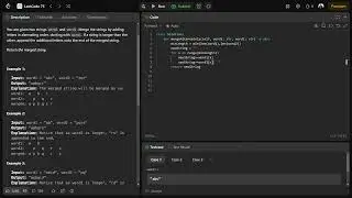 Merge Strings Alternately | Leetcode 1768 | Python | Explained | Simple
