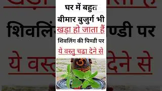 घर का बीमार बुजुर्ग भी खड़ा हो जाता हैं शिवलिंग की पिण्डी पर ये वस्तु चढ़ा देने पर  #shortsviedo