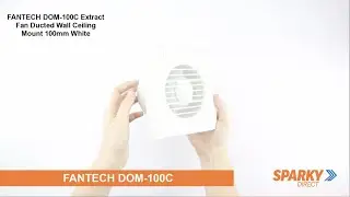 Sparky Direct FANTECH DOM-100C | Extract Fan Ducted Wall Ceiling Mount 100mm | White