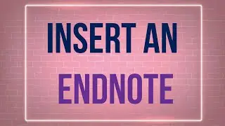 Insert an endnote Shortcut key in MS Word
