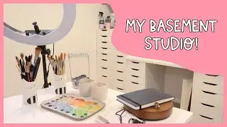 Art Studio Tour | My New Basement Office!