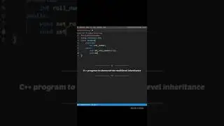 C++ program to demonstrate multilevel inheritance| cpp |c++ language | 