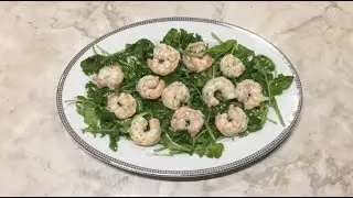 Shrimp on Arugula Appetizer Step by Step Tutorial