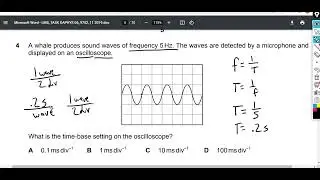 Solving for time-base setting on an oscilloscope