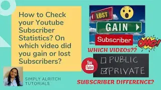 How to Check your Youtube Subscriber Statistics? Gained or Lost Subscribers| Private and Public Subs