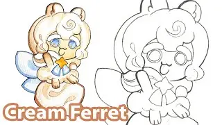 How to draw Cream Ferret Cookie | Cookie Run Kingdom