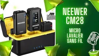 🎙️ NEEWER CM28 : Micro Lavalier Sans Fil, Son Net 48kHz, boitier de charge, Compatible avec Tout