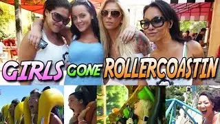 Asa Akira, London Keyes, Natasha Nice & Brooke Banner on a Rollercoaster
