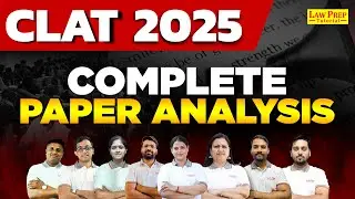 CLAT 2025 Paper Analysis | CLAT Paper Analysis | CLAT Paper Solution Live | CLAT 2025