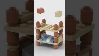 A bunk bed made of lego #legoshorts #legotutorial #tutorial #shorts