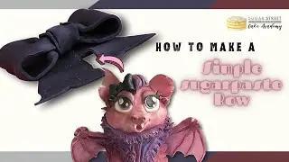 How to make a GUMPASTE/FONDANT sugar bow for cakes.