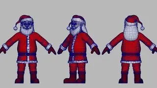 santa claus speed modelling in maya