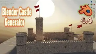 Ultimate Blender 4.4 Castle Generator Tutorial 🏰  (Highlights the advanced 