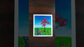 watercolor painting/ nature scenery painting 