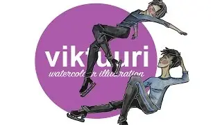 viktuuri (yuri!!! on ice) | watercolour time lapse