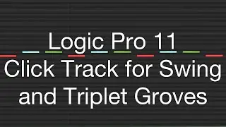 Logic Pro 11 Click Track for Swing & Triplet Groves #logicpro11 #swing