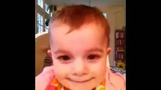 Isabella looking at herself