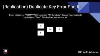 (Replication) Violation of PRIMARY KEY constraint 'PK_Constraint'