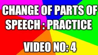 TRANSFORMATION OF SENTENCES : FROM ON PART OF SPEECH TO ANOTHER