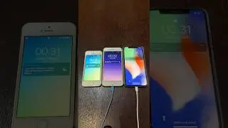 iPhone 5s on iOS 12 vs iPhone 6 on iOS 12 vs iPhone X on iOS 14 boot up test #shorts #iphone #ios