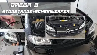 Stoßstange montieren & Facelift Scheinwerfer am Vor- Facelift Omega B (V94) #opel #v6 #mv6
