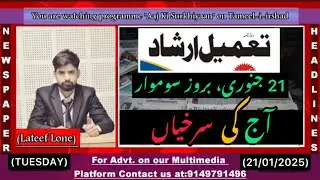 #watch || Today’s Top Newspaper Headlines || Aaj Ki Surkhiyaan with Lateef Lone || 21 Jan
