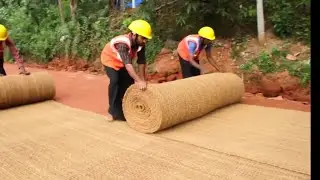 देखिये कैसे नारियल से सड़क बनती है | Roads Made With Coconut Coir | Amazing Coir Road